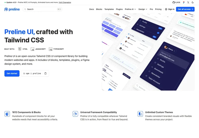 Preline UI preview