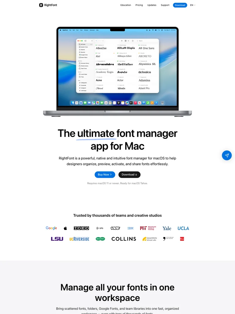 RightFont preview