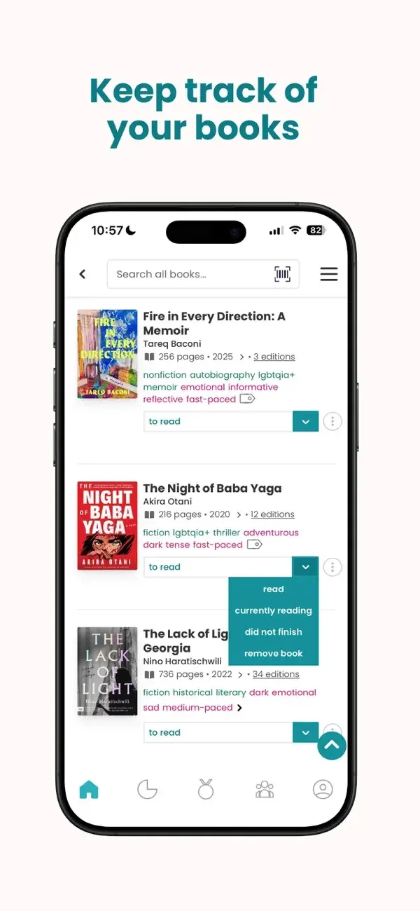 The StoryGraph preview