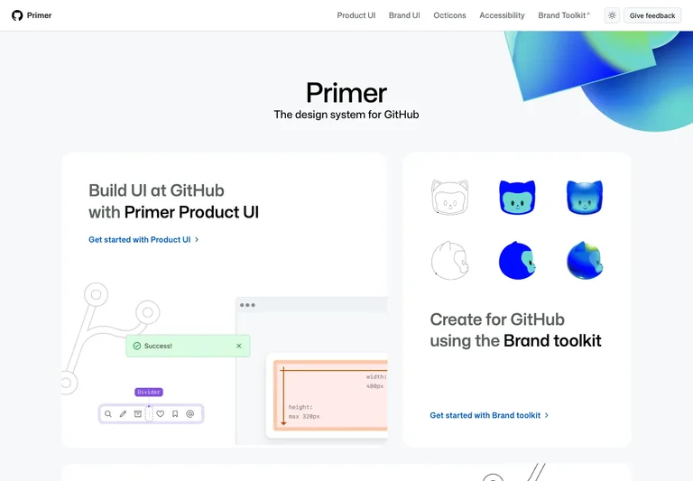 GitHub Primer preview