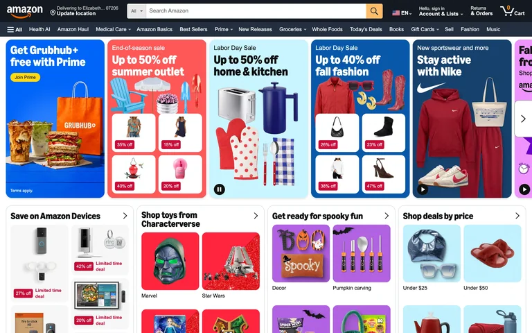 Amazon — Storefront preview