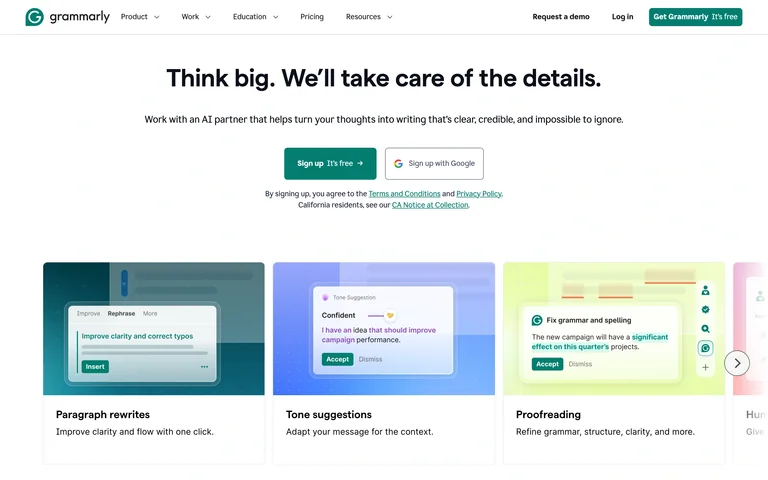Grammarly preview