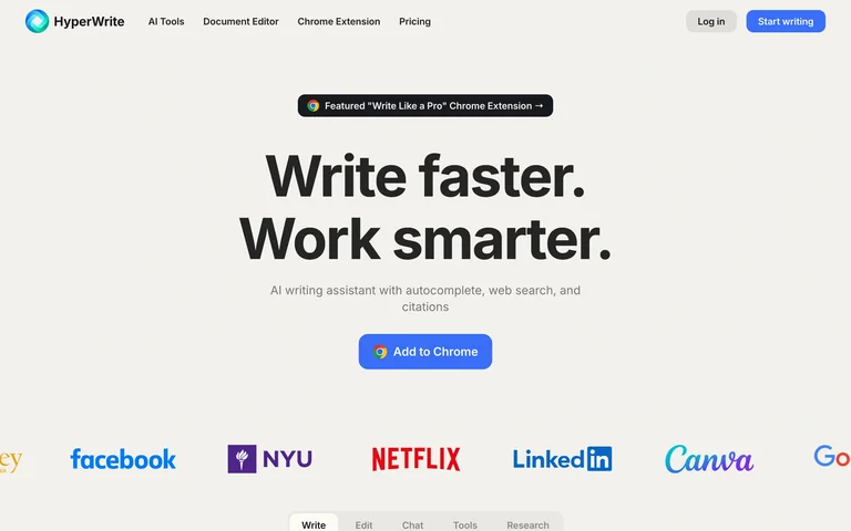 HyperWrite preview