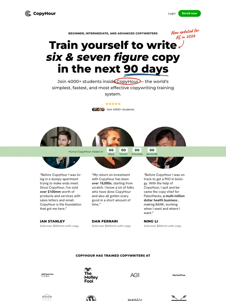 CopyHour — Copywriting Course preview