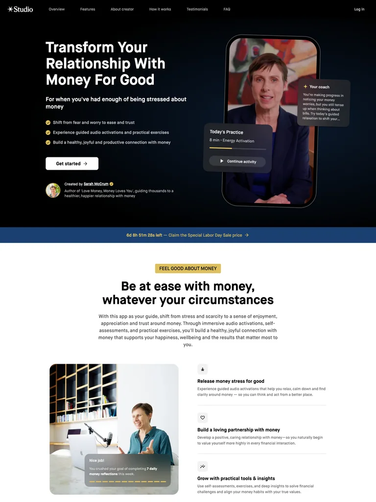 Sarah McCrum — Love Money Studio preview