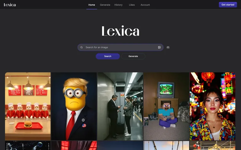 Lexica — Image search preview