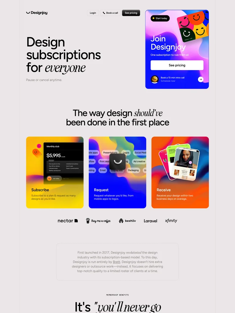 Designjoy — Bold Gradient Subscription preview