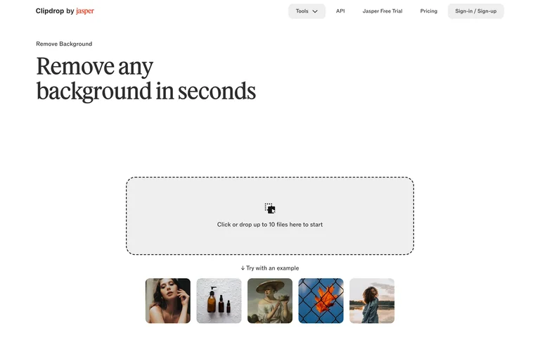 Clipdrop — Remove background preview