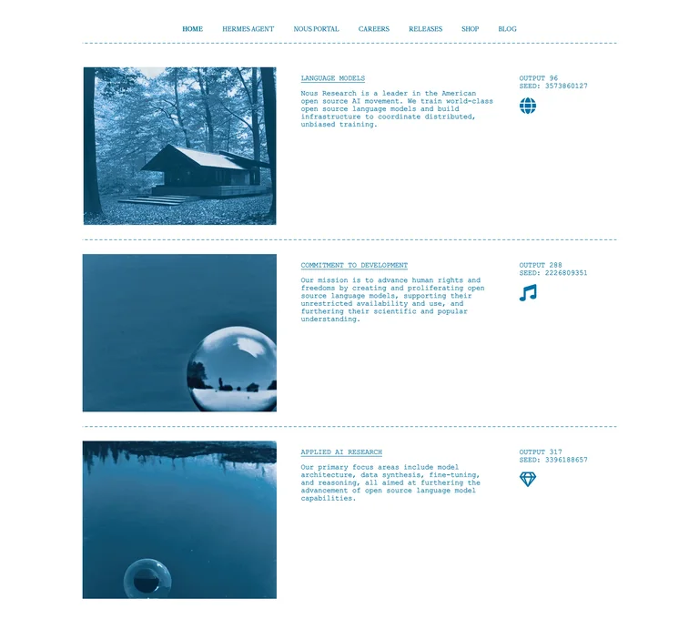 Nous Research — Duotone Research Log preview
