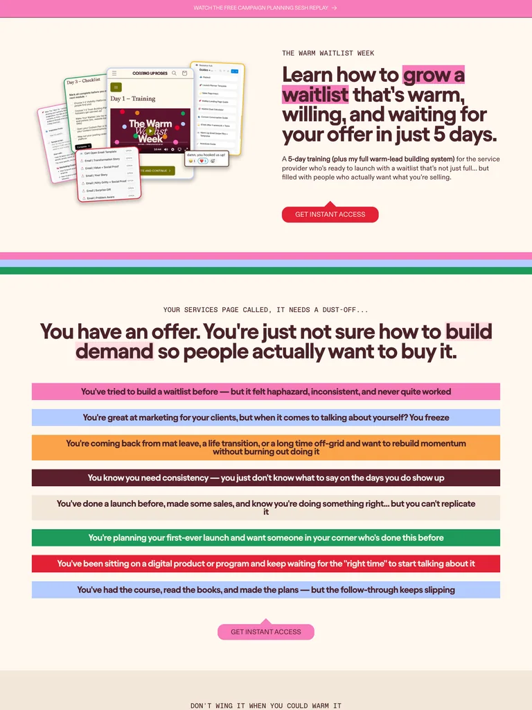 Coming Up Roses — Warm Waitlist Week preview