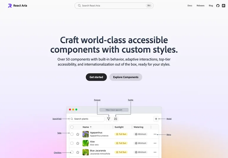 React Aria preview