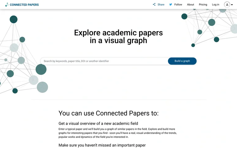 Connected Papers — Research search preview