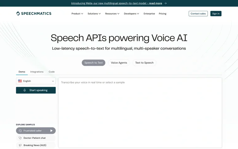 Speechmatics preview