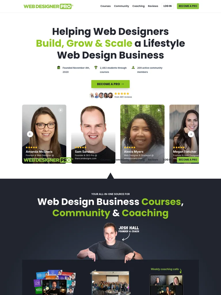 Josh Hall — Web Designer Pro preview