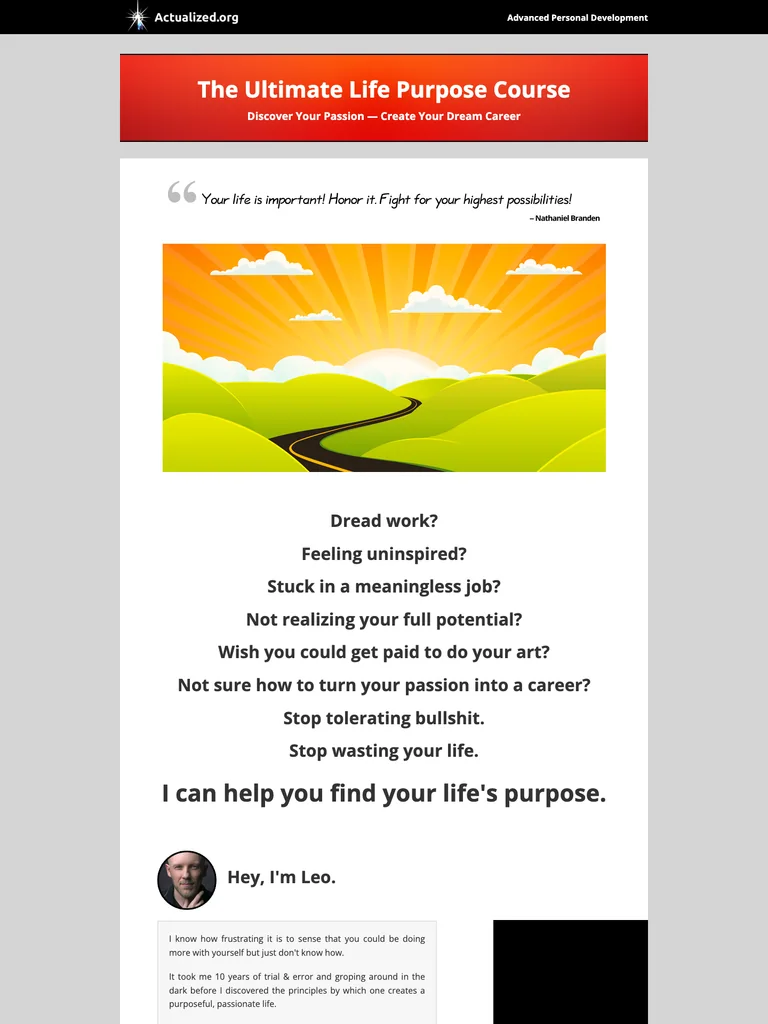 Actualized.org — Life Purpose Course preview