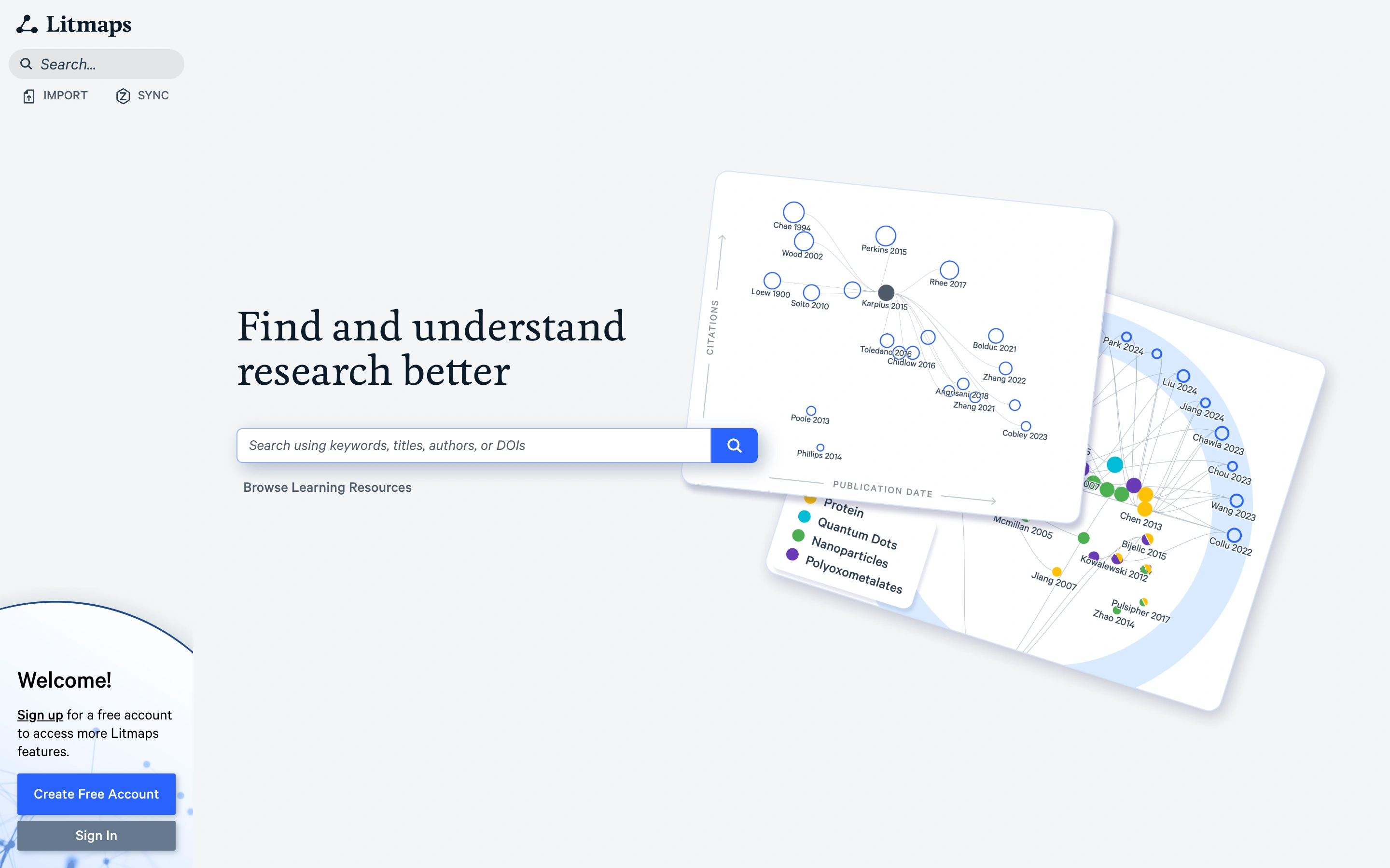 Litmaps — Research discovery — captured interface