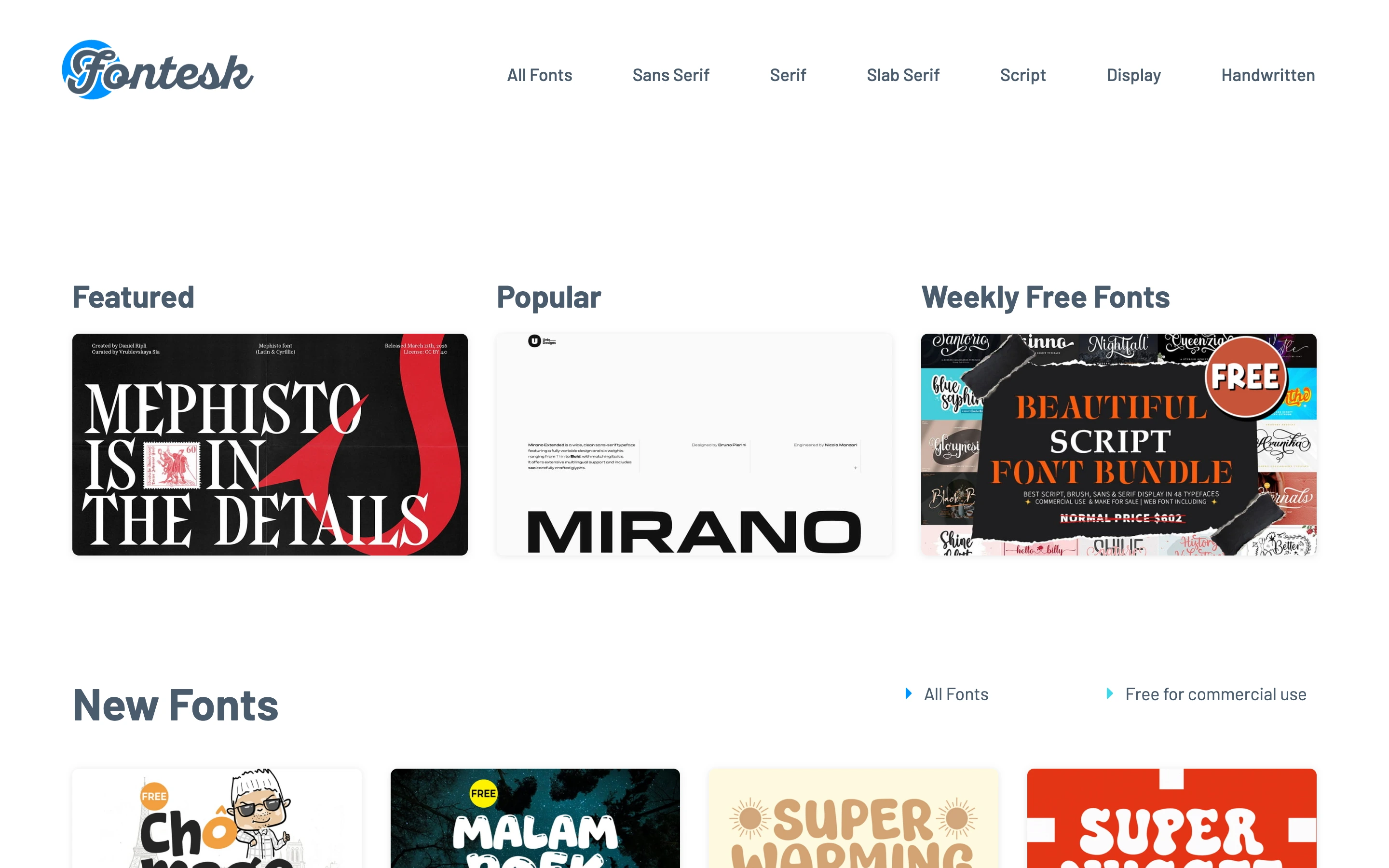 Fontesk — captured interface