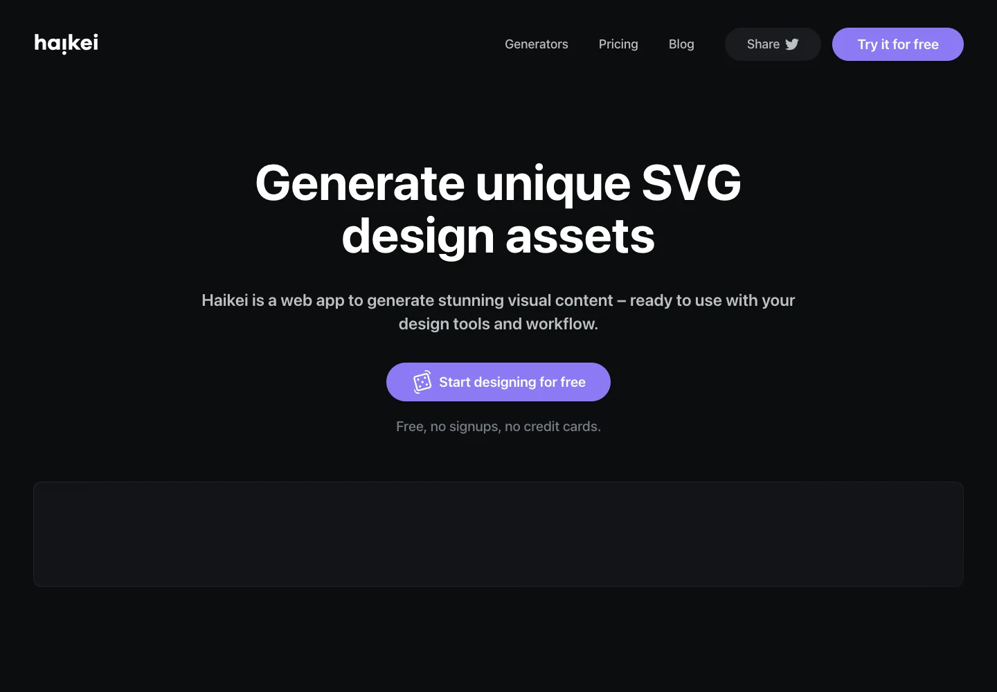 Haikei — captured interface