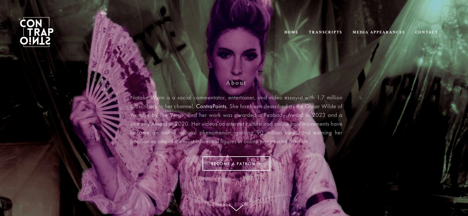 ContraPoints — Natalie Wynn — captured interface