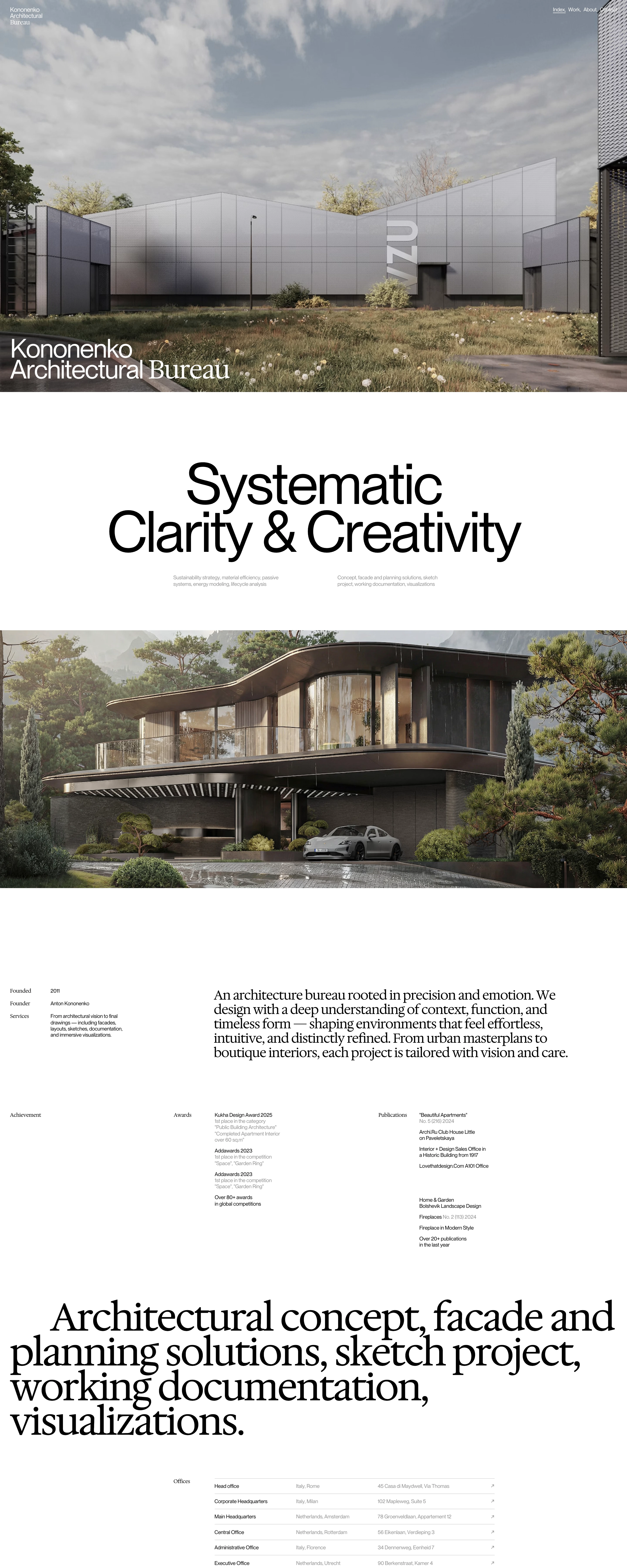 Kononenko Architectural Bureau — captured interface