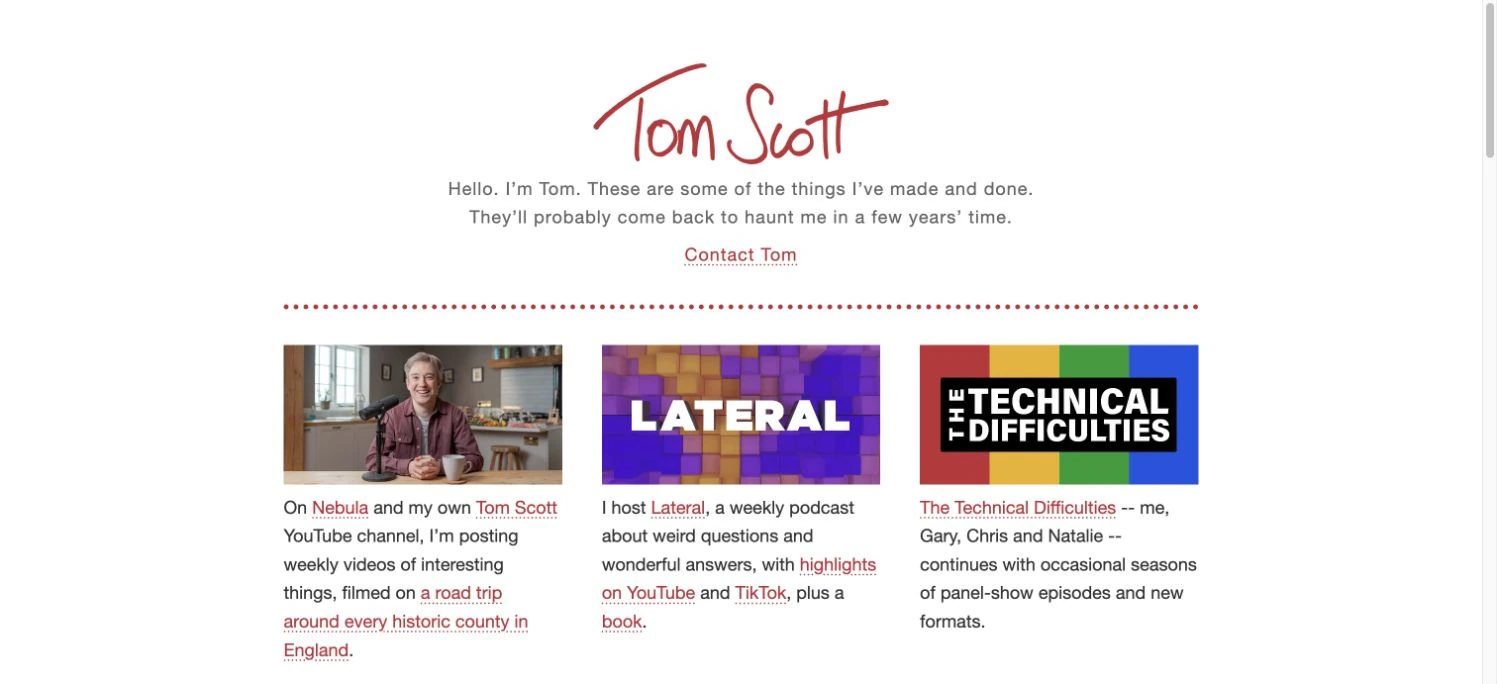 Tom Scott — captured interface