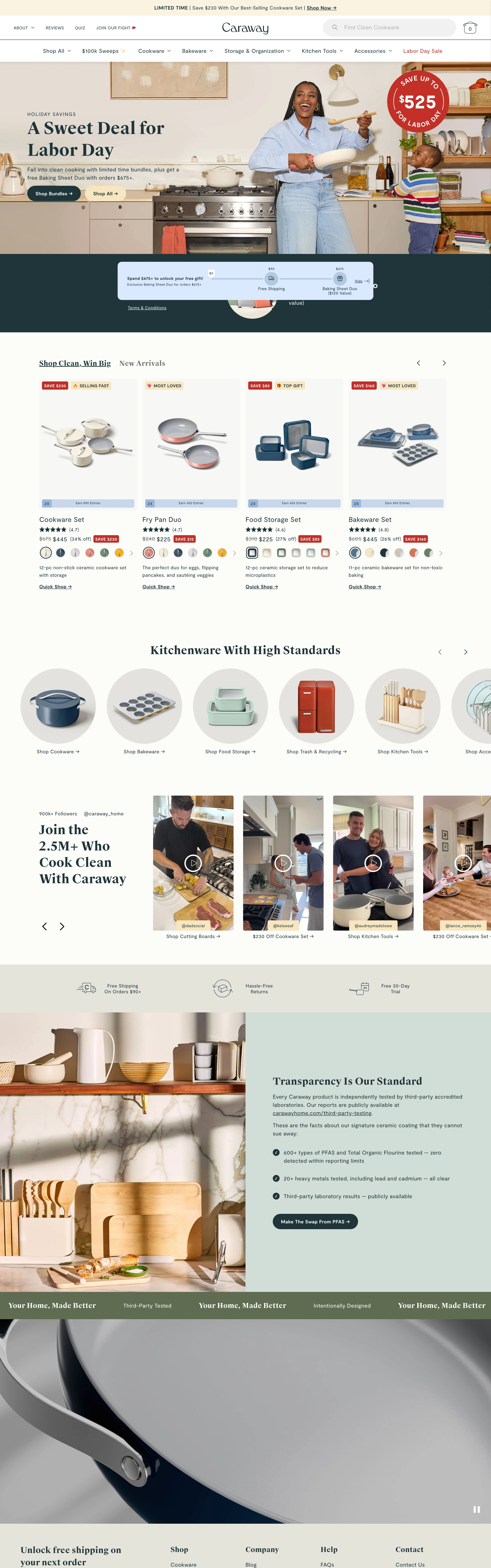 Caraway — Cream & Sage Kitchen DTC — captured interface