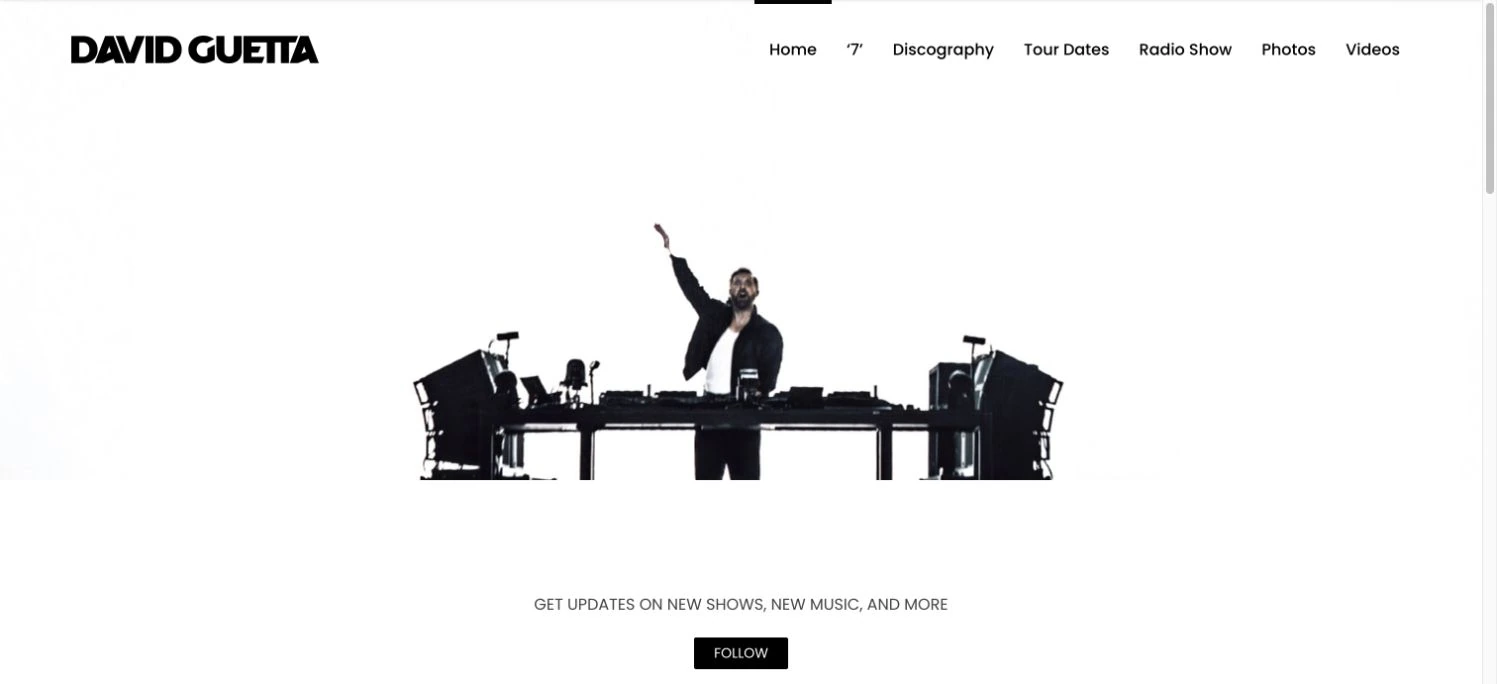 David Guetta — captured interface