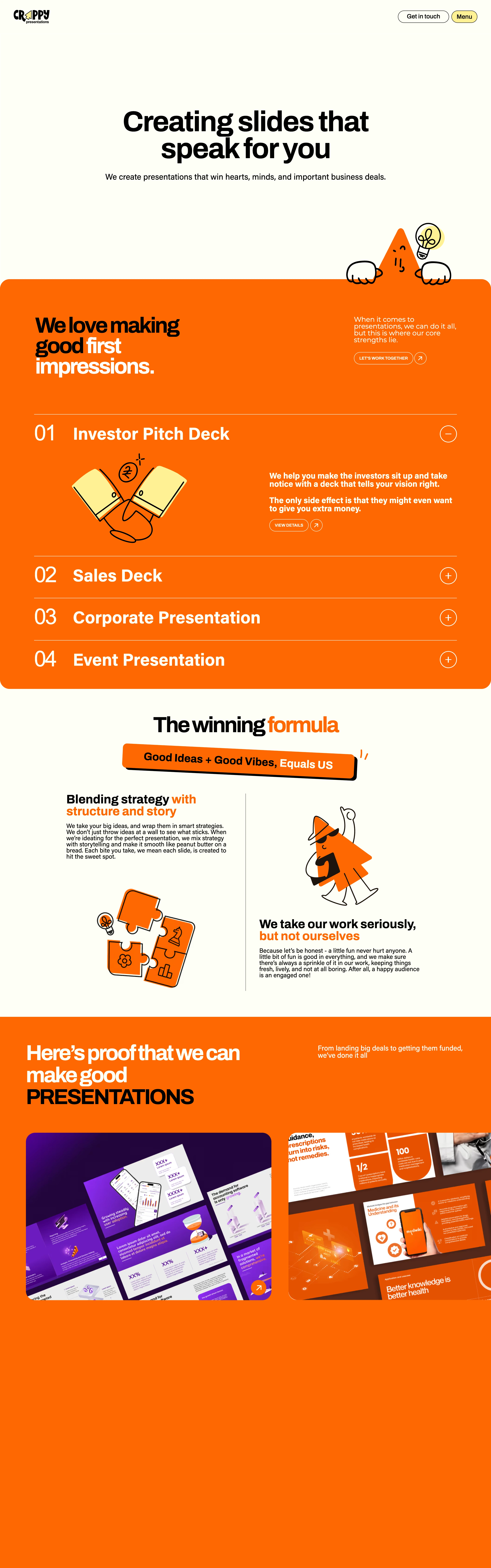 Crappy Presentations — Bold Orange Studio — captured interface
