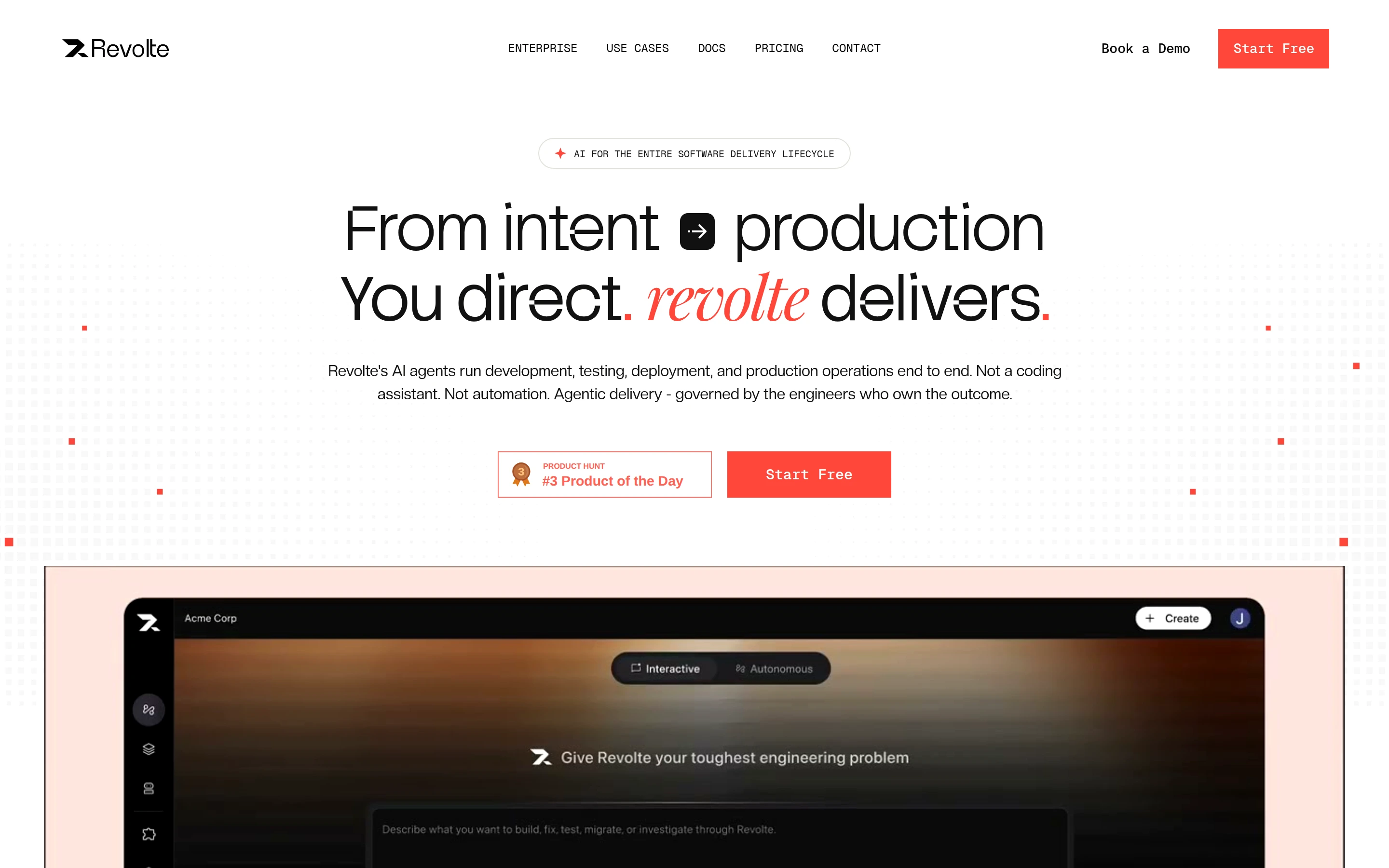 Revolte — captured interface