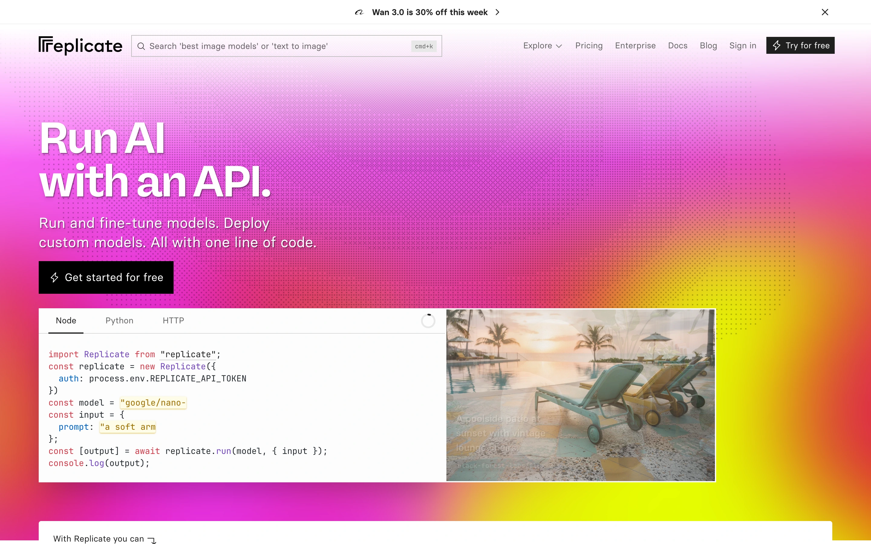 Replicate — captured interface
