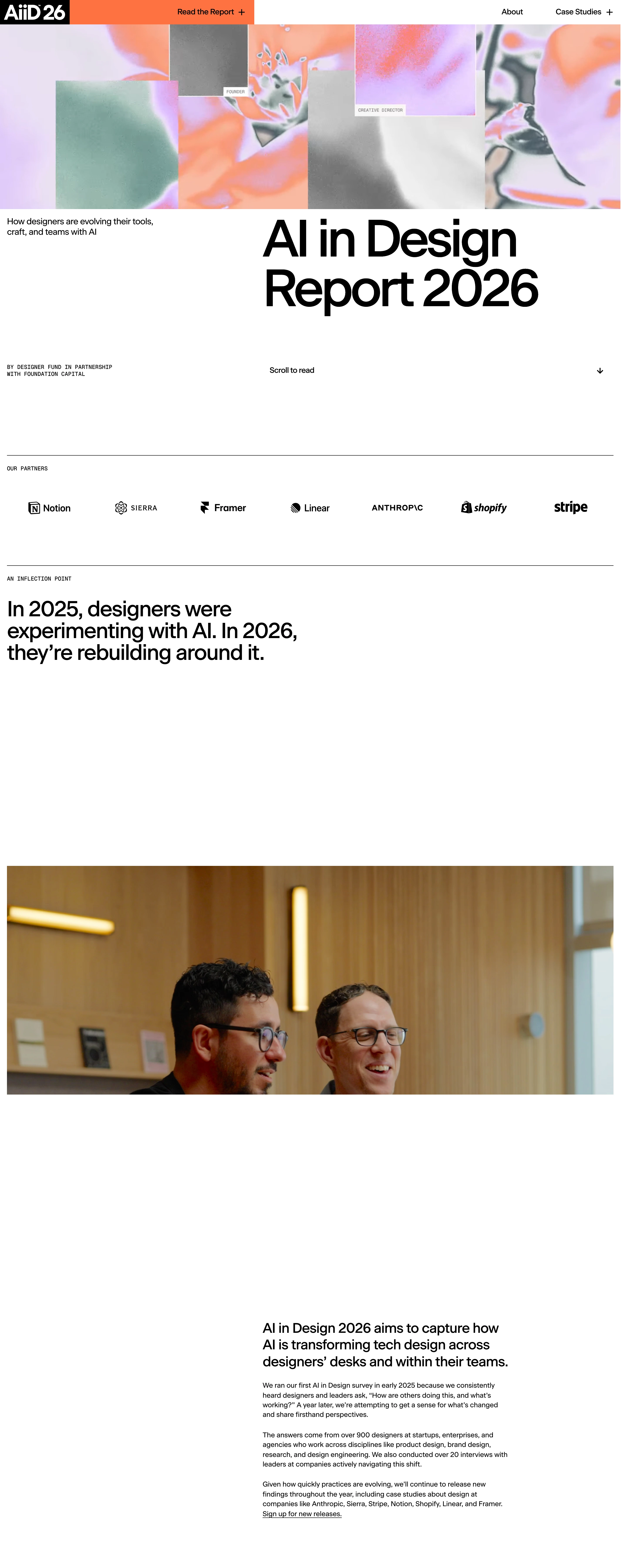 Ai in Design Report 2026 — captured interface