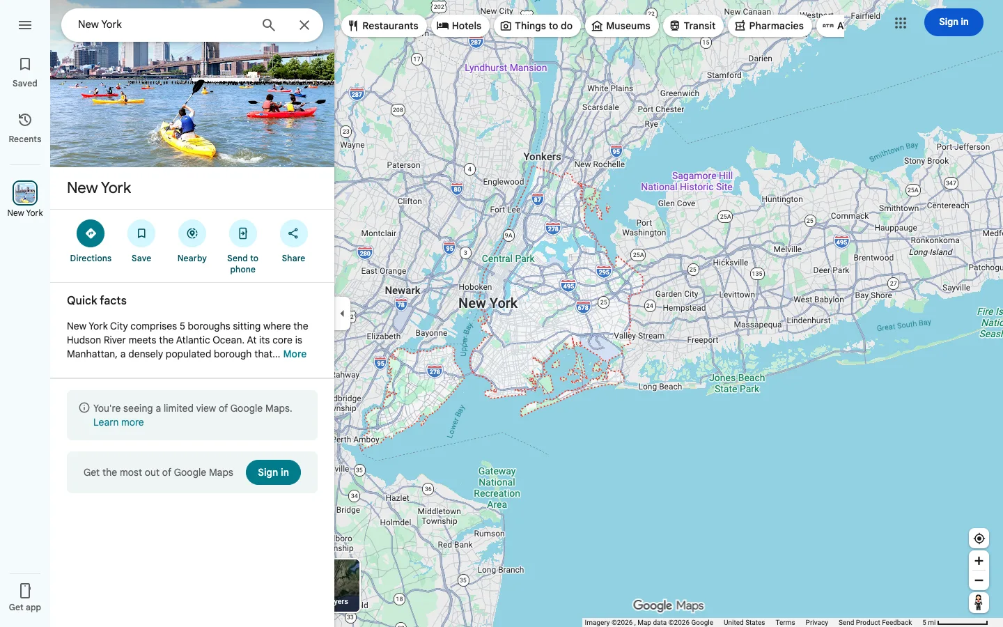 Google Maps — Place panel — captured interface