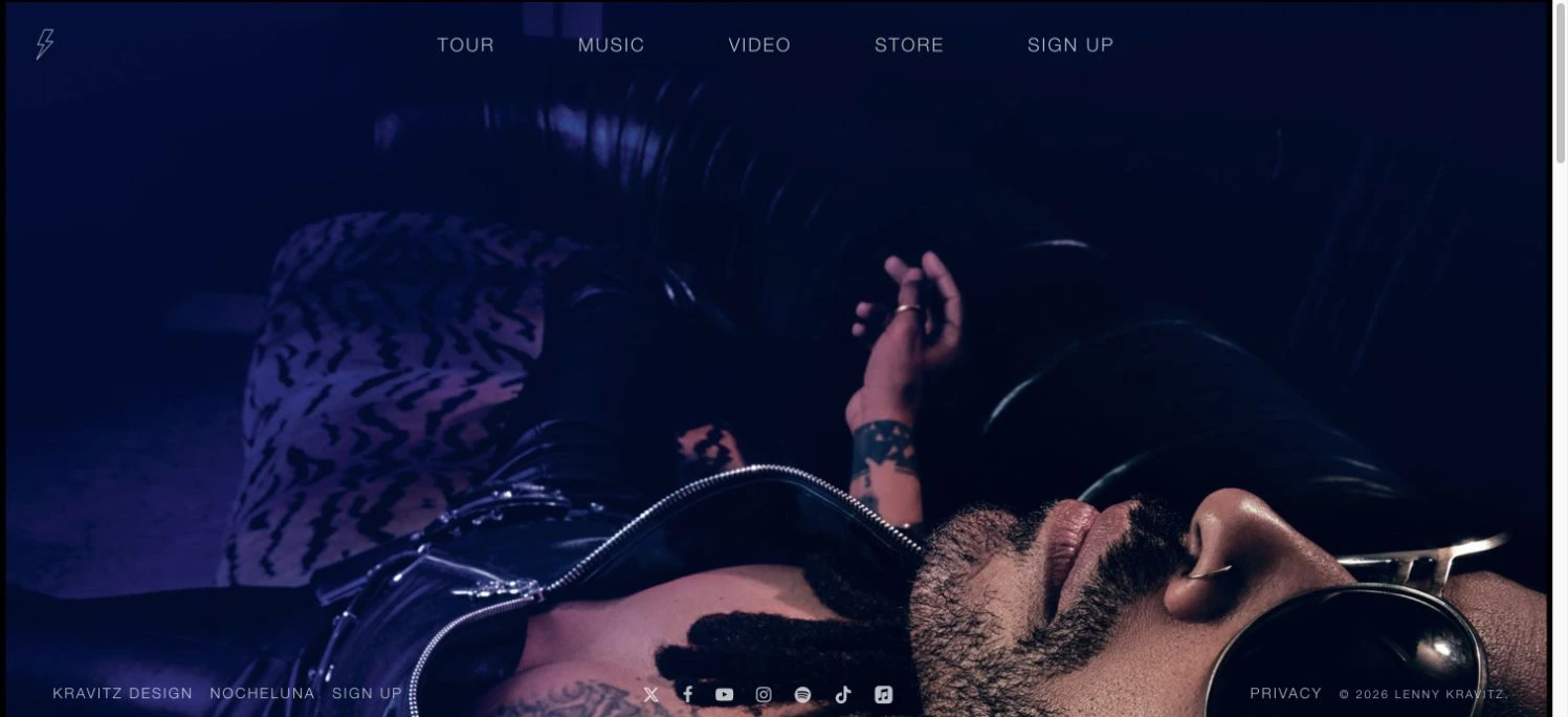 Lenny Kravitz — captured interface