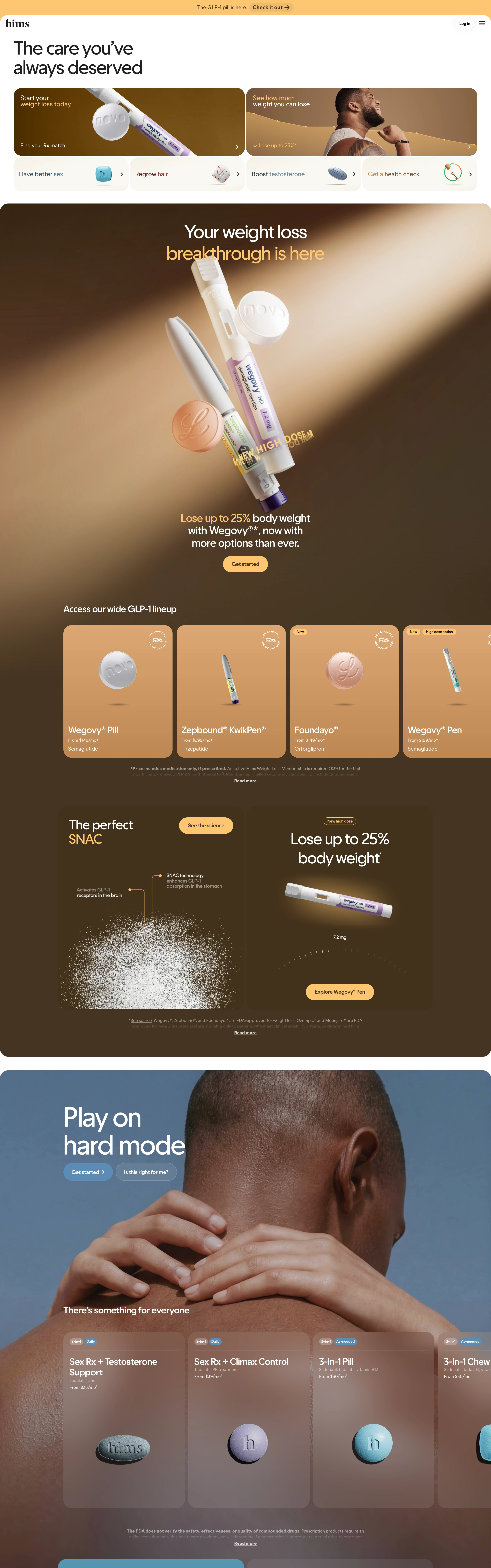Hims — Bronze Spotlight Funnel — captured interface