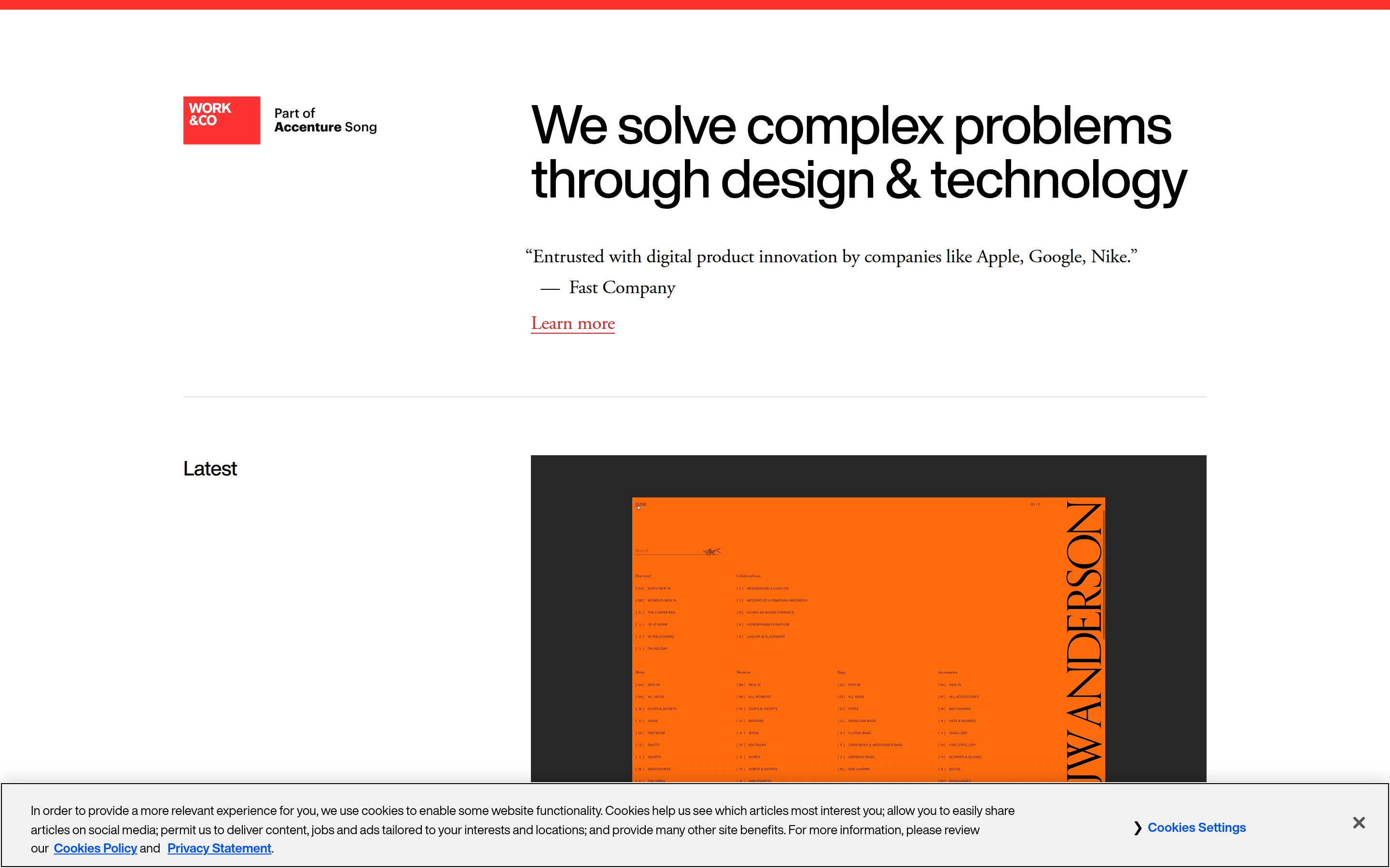 Work and Co — captured interface