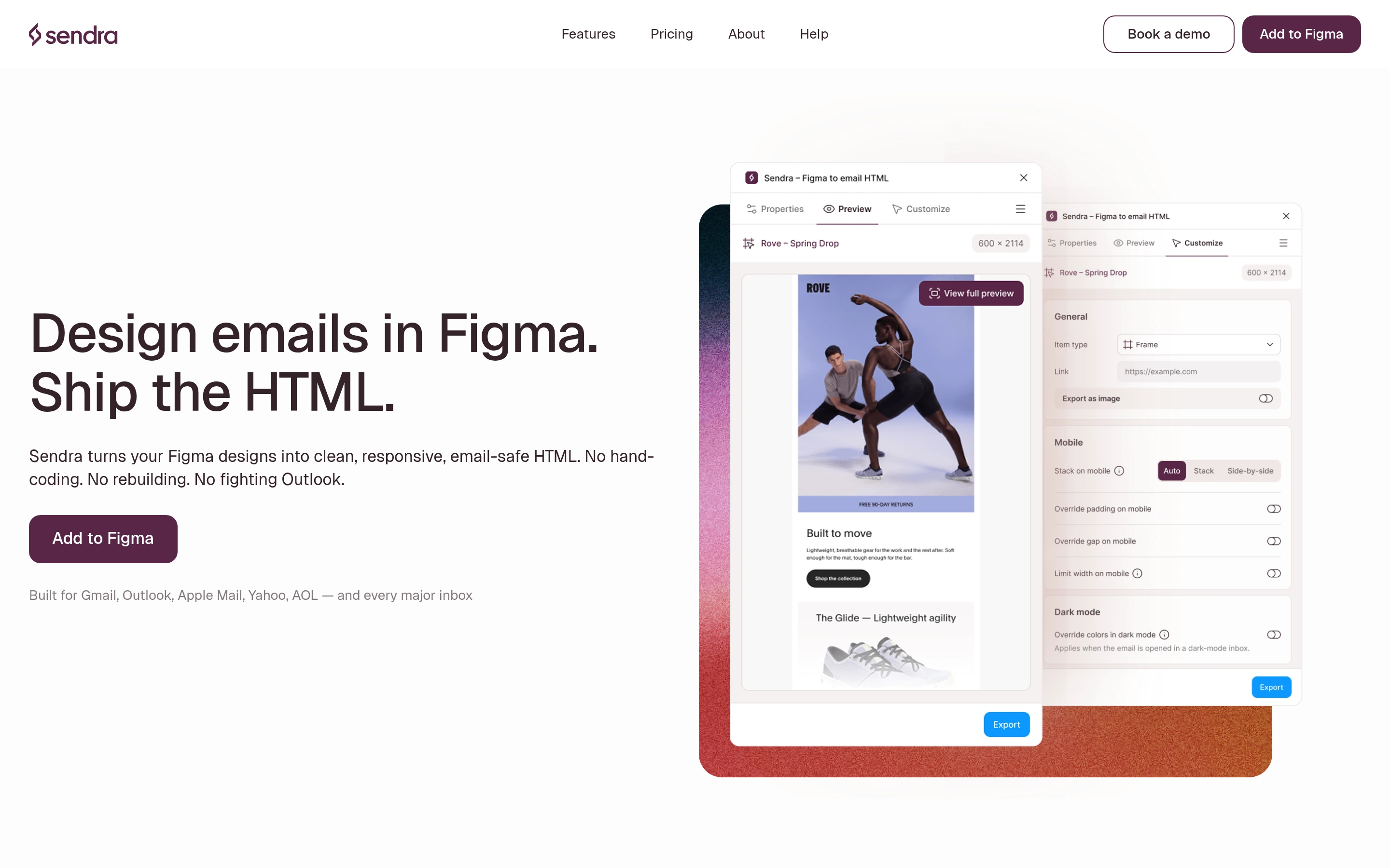 Sendra — captured interface