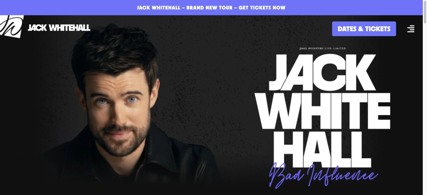 Jack Whitehall — captured interface
