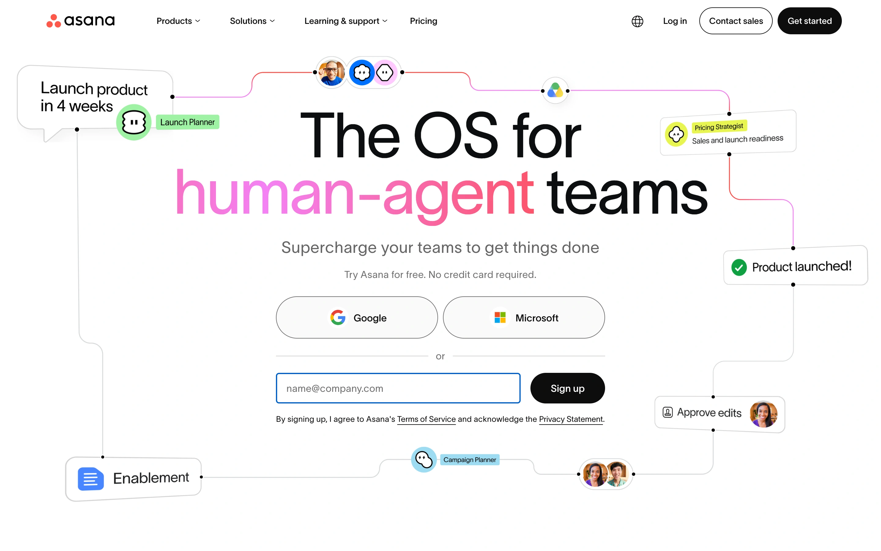 Asana — captured interface