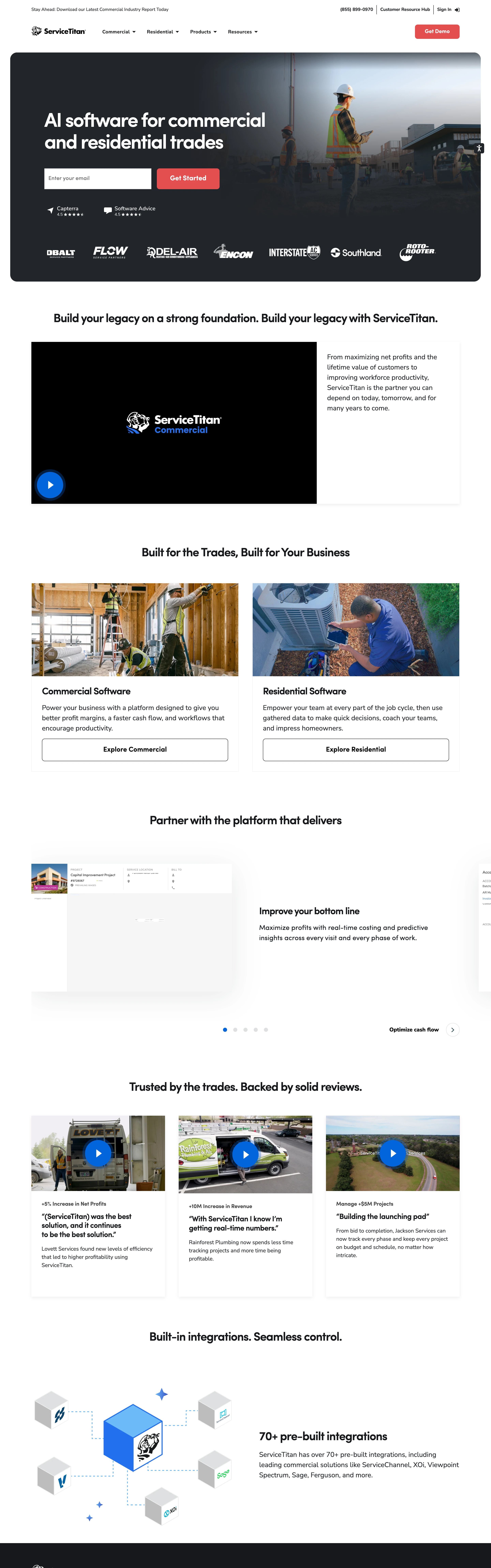 ServiceTitan — Trades Corporate — captured interface