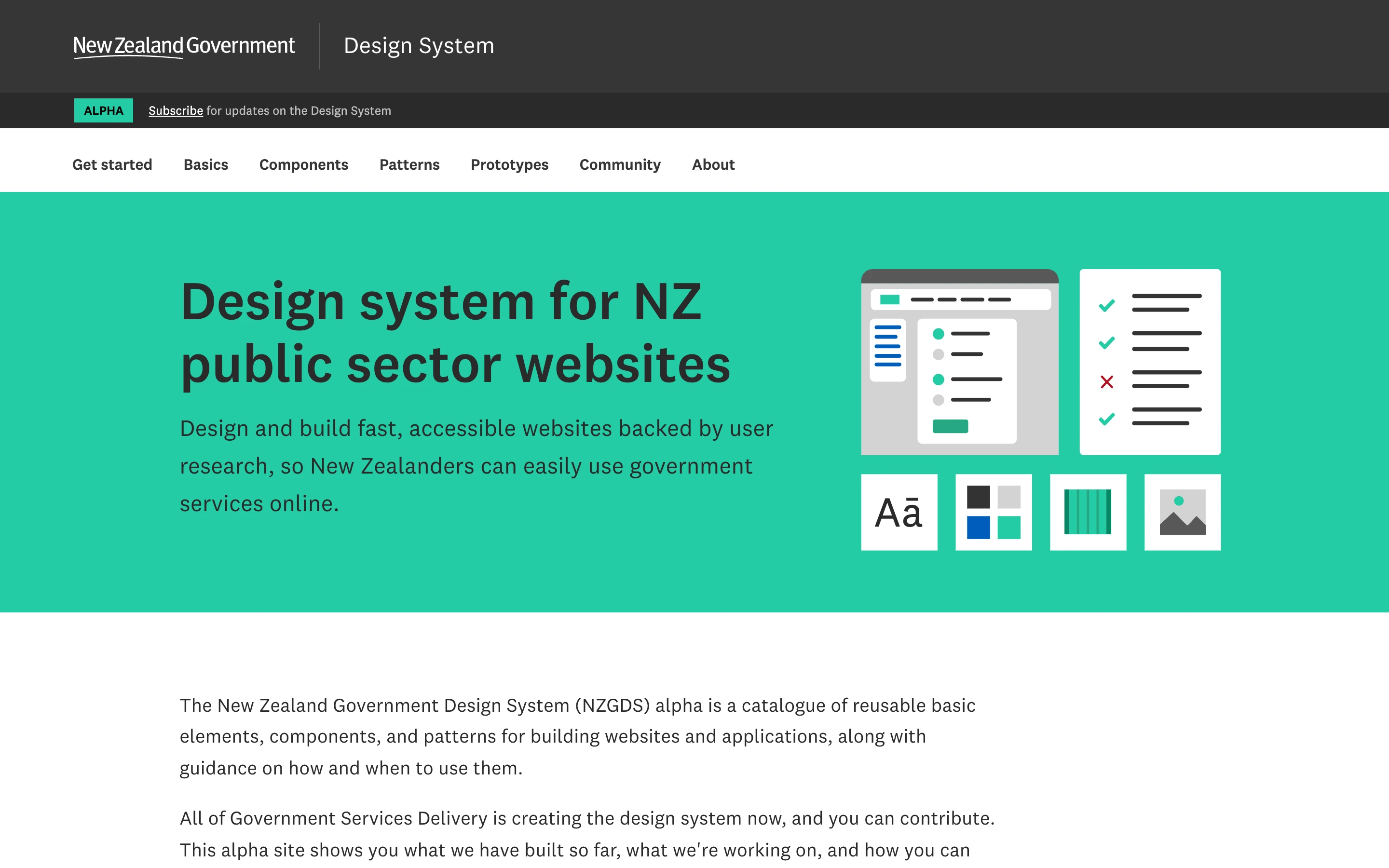 GOV New Zealand Design — captured interface