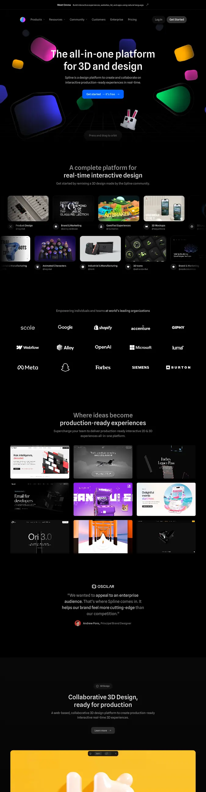 Spline — captured interface
