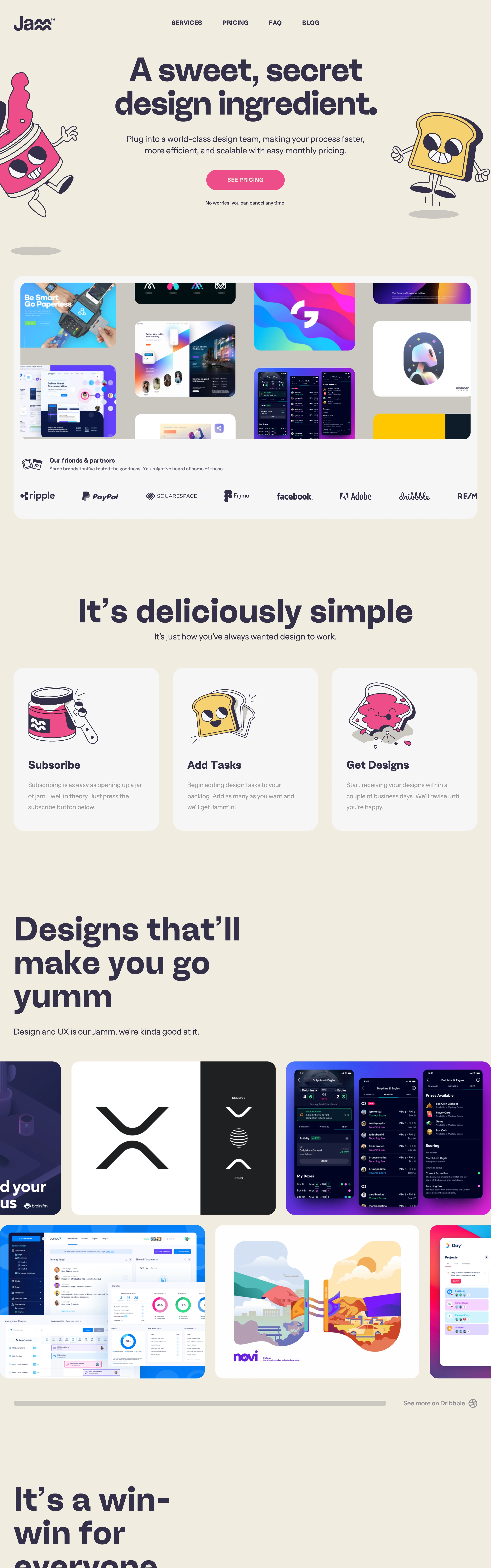 Jamm — Playful Mascot DTC — captured interface