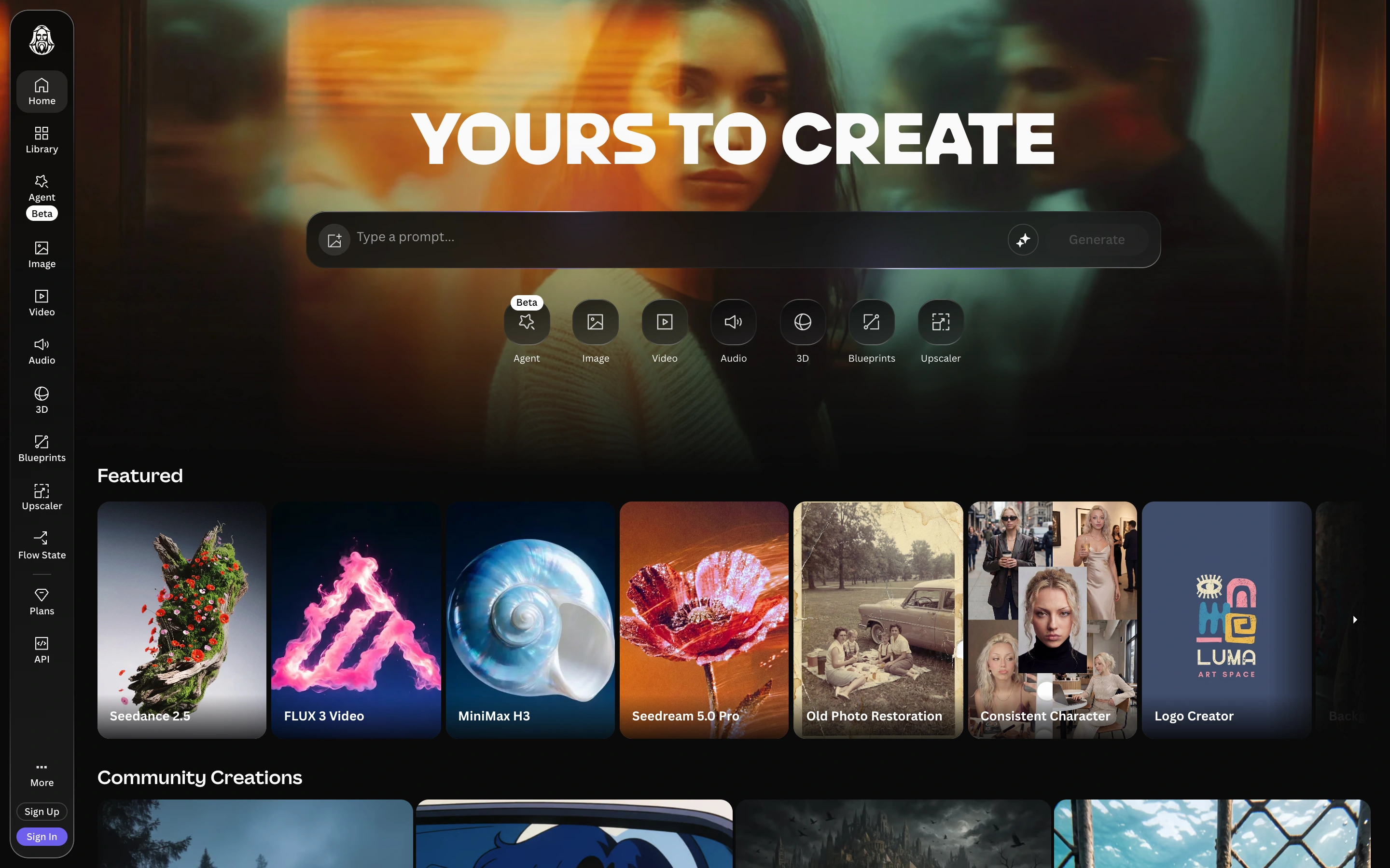 Leonardo — Creative home — captured interface