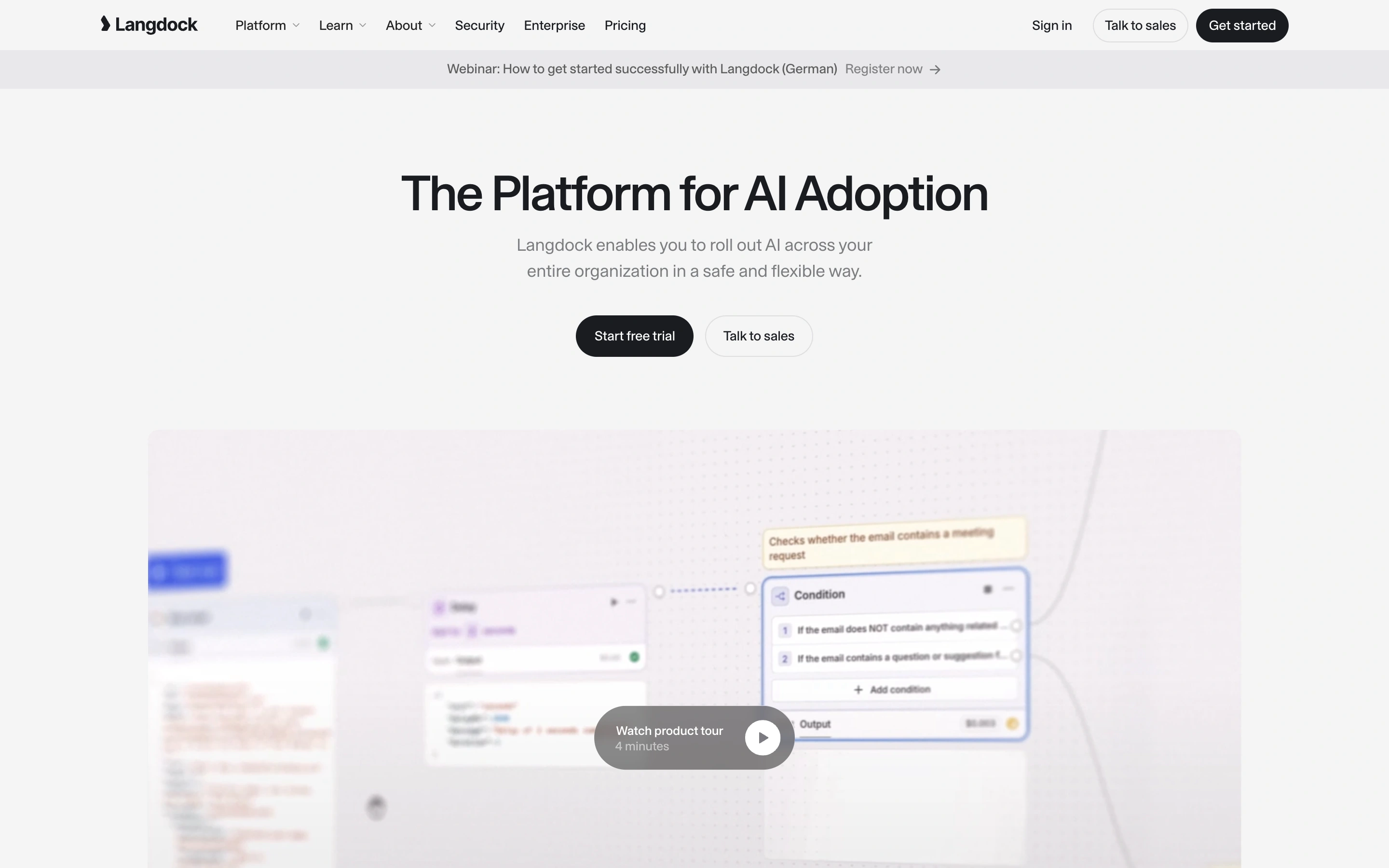 Langdock — captured interface