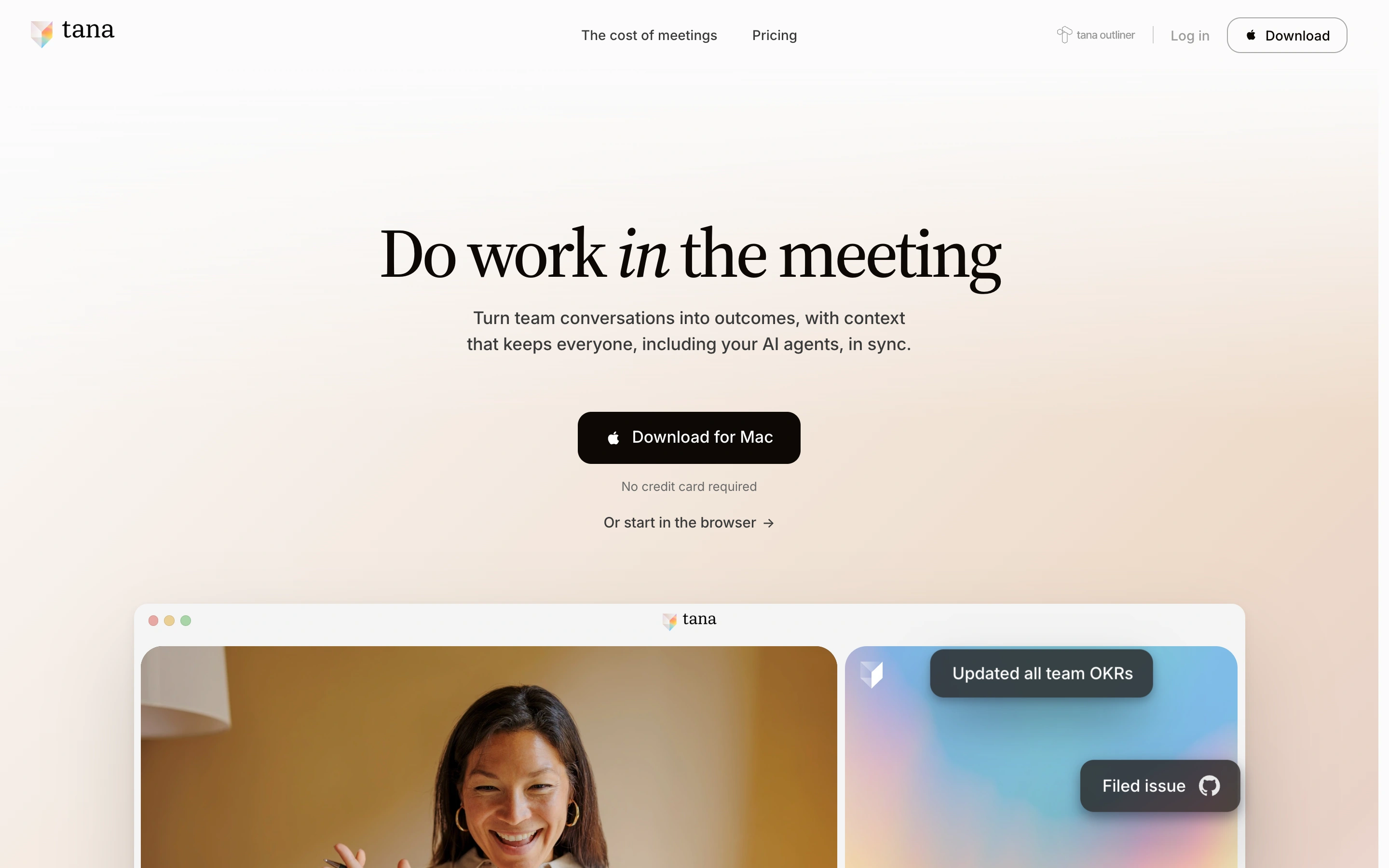 Tana — captured interface