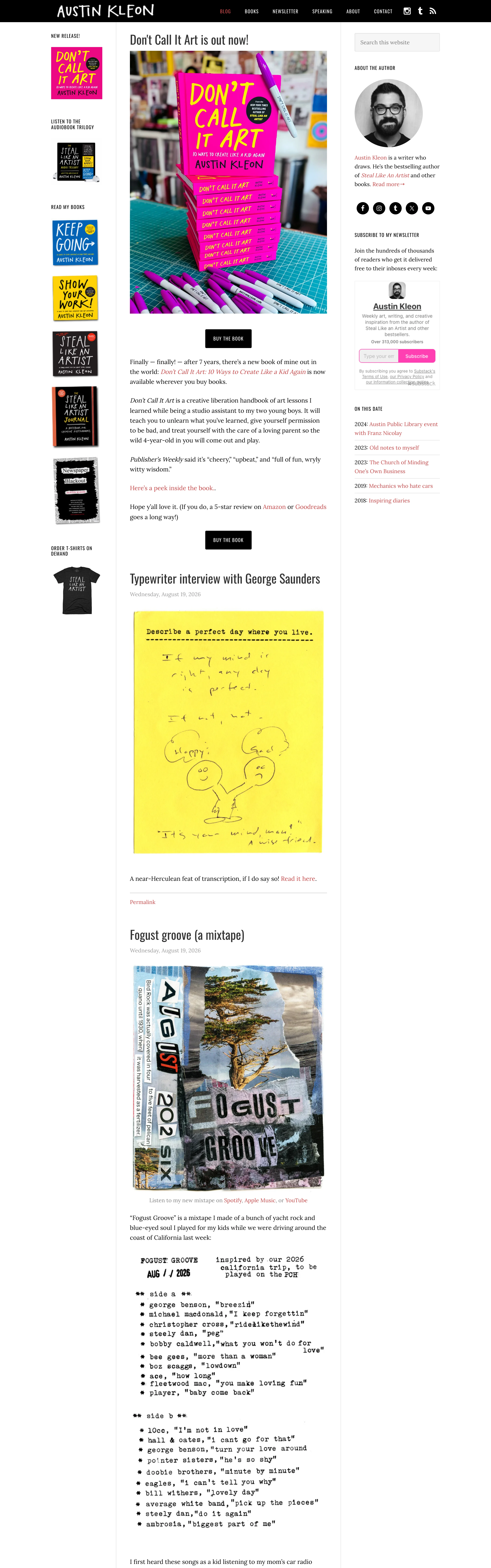 Austin Kleon — captured interface