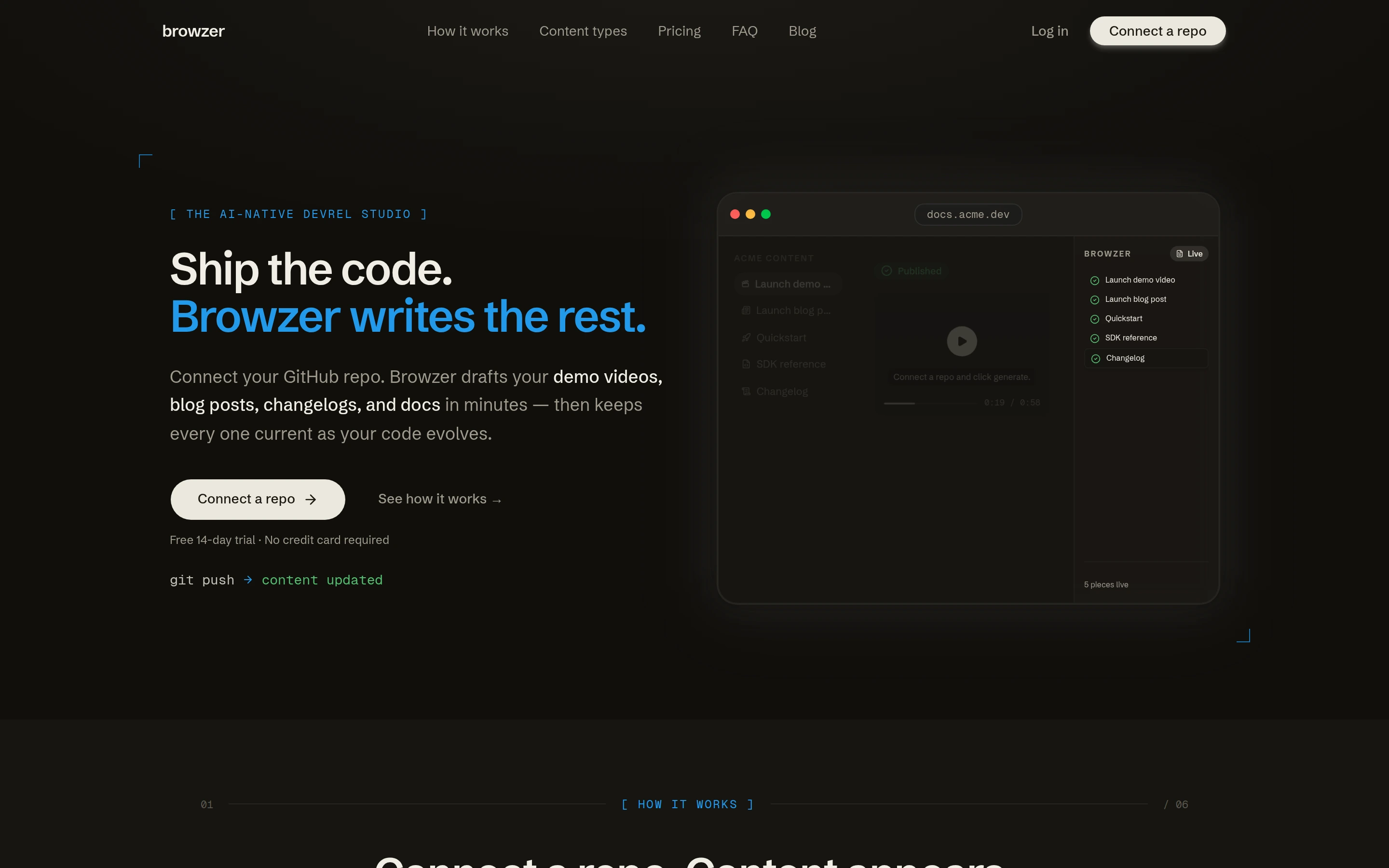 Browzer — captured interface