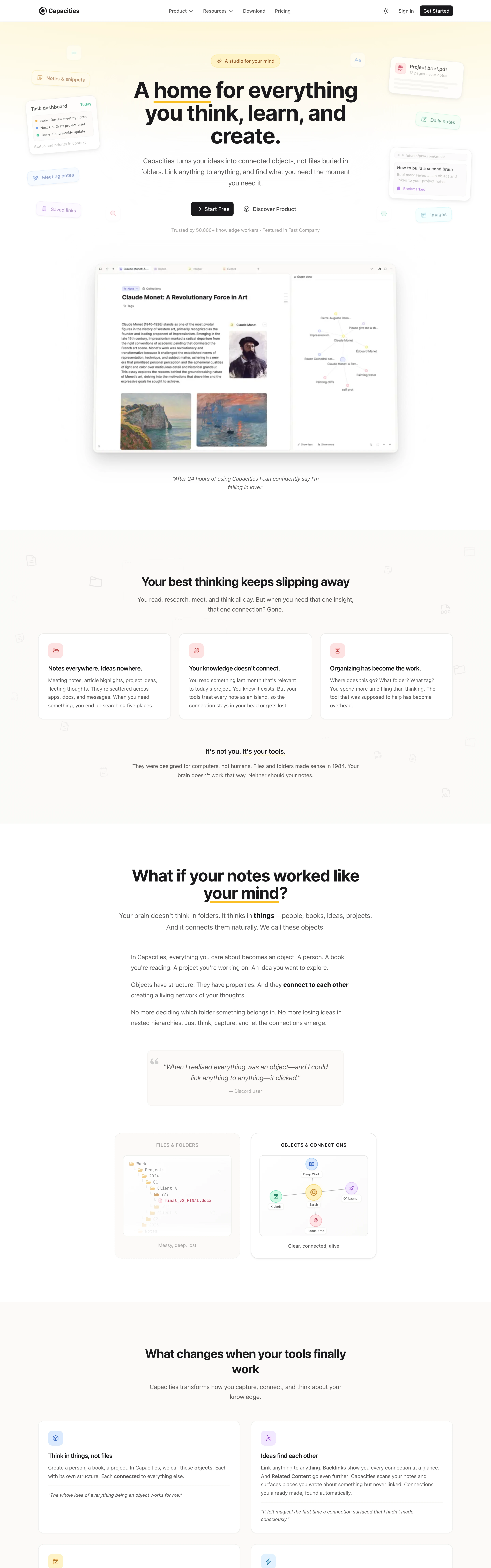 Capacities — captured interface