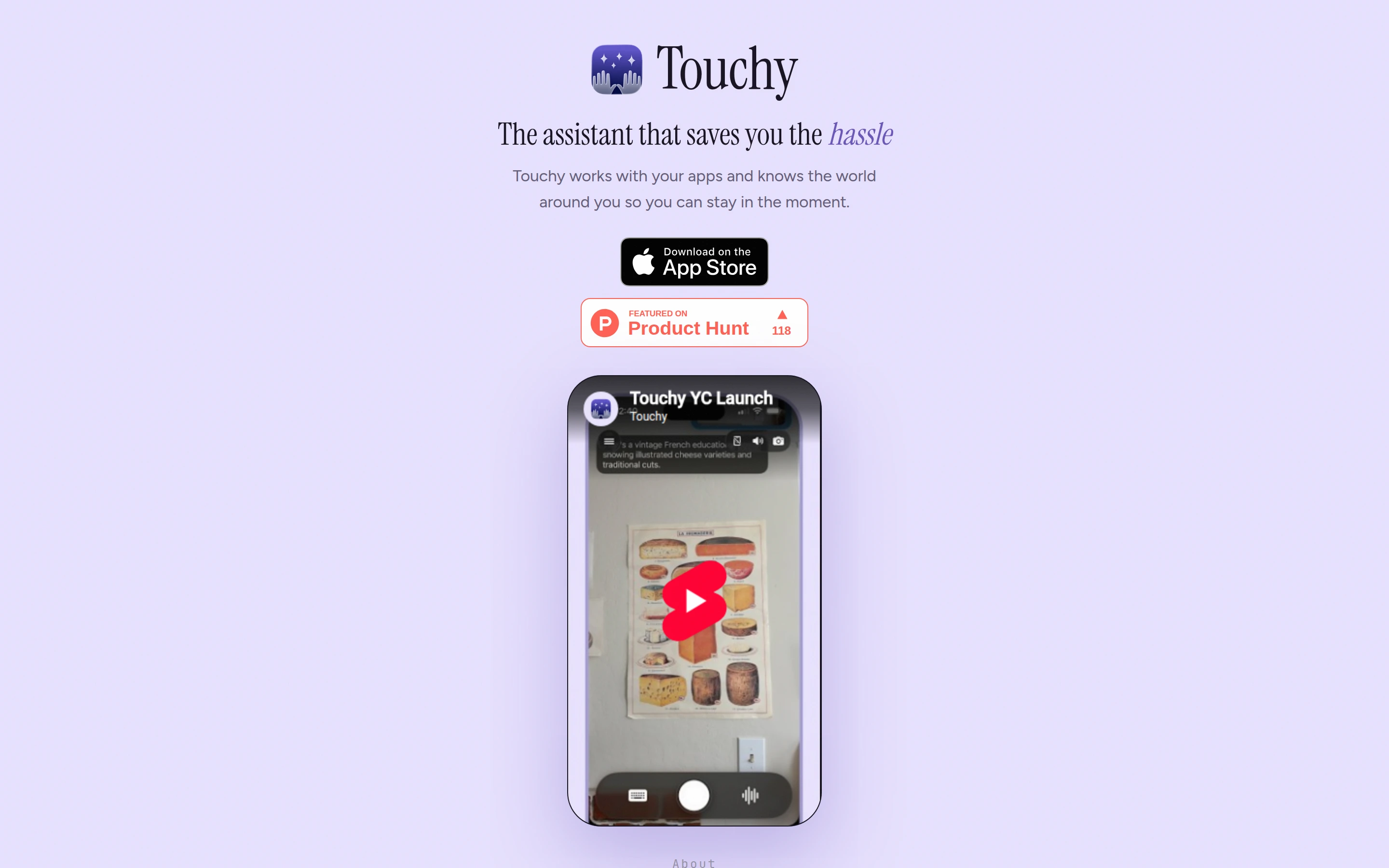 Touchy — captured interface