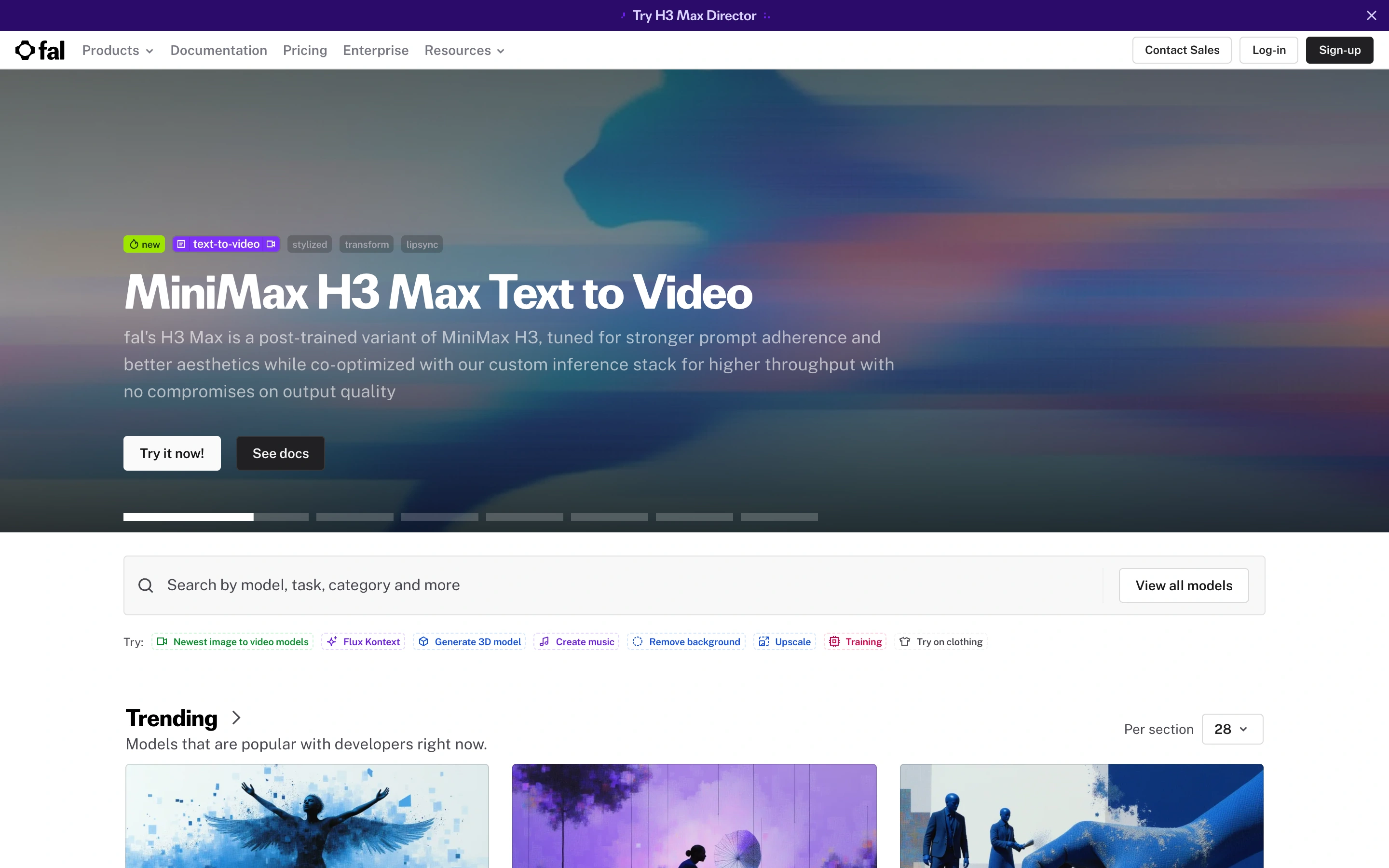 fal — Model explorer — captured interface